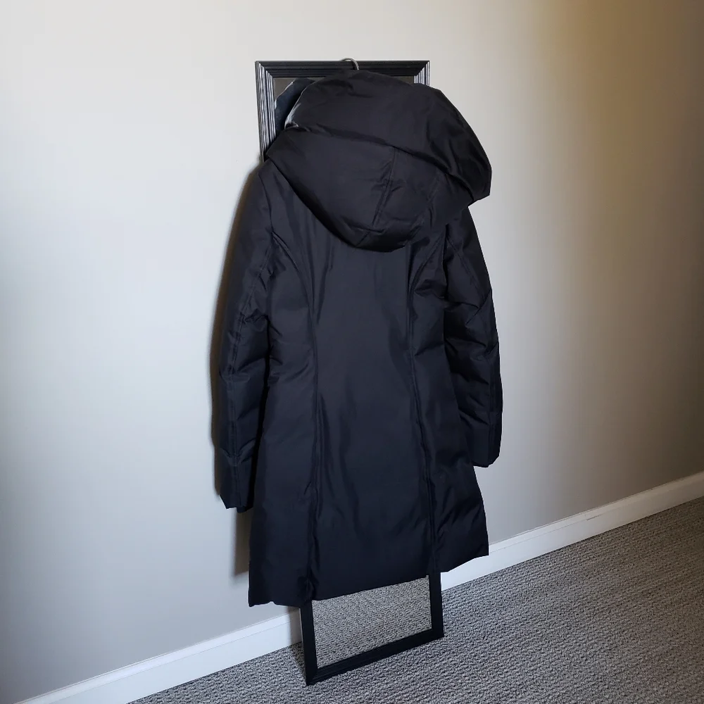 Soia & Kyo Camelia Slim Fit Brushed Down Coat with Leather Trims - Picture 13 of 15